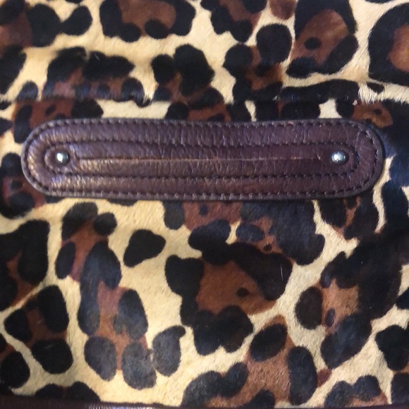 B.Makowsky Leopard Print & Fringe Bag EUC - Picture 4 of 6